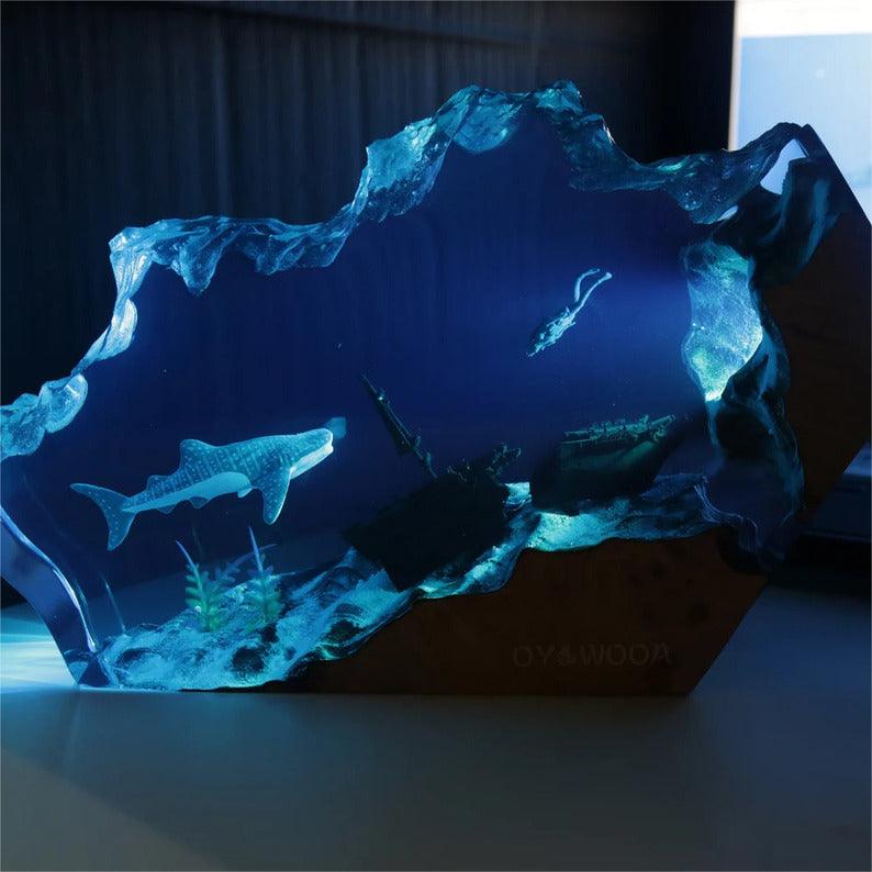 Whale Shark Night Light, Perfect Gift For Diving Enthusiasts, Table Lamp For Unique Home( Best Gift 🎁 )