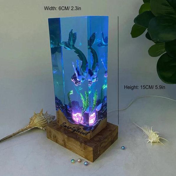 Mermaid Resin Lamp | Mermaid Resin Night Light | Mermaid Gifts | Mermaid Resin Figurines | Girls decor mermaid | Gifts for Valentine's Day（ Best Gift 🎁 ）