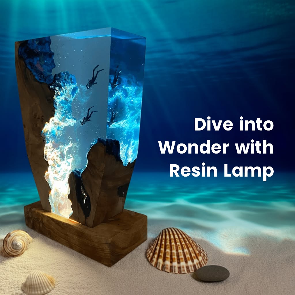Diver frozen in light, Night Light, Scuba Diving Deep Sea Exploration（ Best Gift 🎁 ）