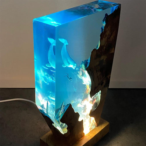 Dolphin and Diver Resin Night Light（ Best Gift 🎁 ）